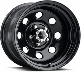 Vision HD/Trailer/Van Single 85 Soft 8 Series 15 Inch Custom Wheel w/ Gloss Black Finish | 15"x7", 5x120.65 Bolt Pattern, -6 Offset | 85H5761NS