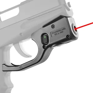 WARRIORLAND Red Laser Sight Fits SCCY CPX1/CPX2 9mm Gen1-2/CPX3/DVG, Not Fits Gen3 with Rail, Ultra Compact SCCY Red Sight, Trigger Laser Light with Ambidextrous Switch & Power Indicator, WLS-107