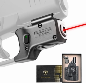 WARRIORLAND Holster with Red Laser Light Combo Fit for Glock 48 mos, Red Beam Sight with Power Indicator, Concealed Carry IWB Kydex Holster Right Hand, WLS-100 w/ G48 mos