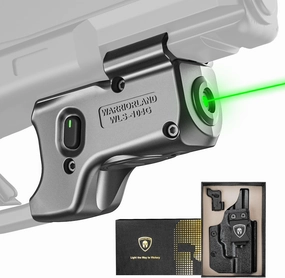 WARRIORLAND Kydex Holster for Gun with Laser Light Combo Fit for Glock 19/17 /19X /23/31 /32/44 /45 Pistol, WLS-104 Laser Beam Sight with Power Indicator & Concealed Carry IWB Right-Hand Holster