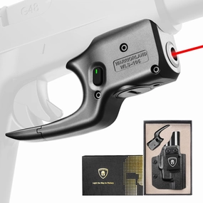 WARRIORLAND Kydex Holster with Red Laser Light Combo Fit Glock G48, Red Beam Sight with Power Indicator, IWB Concealed Carry, Right Hand, WLS-105 w/ G48