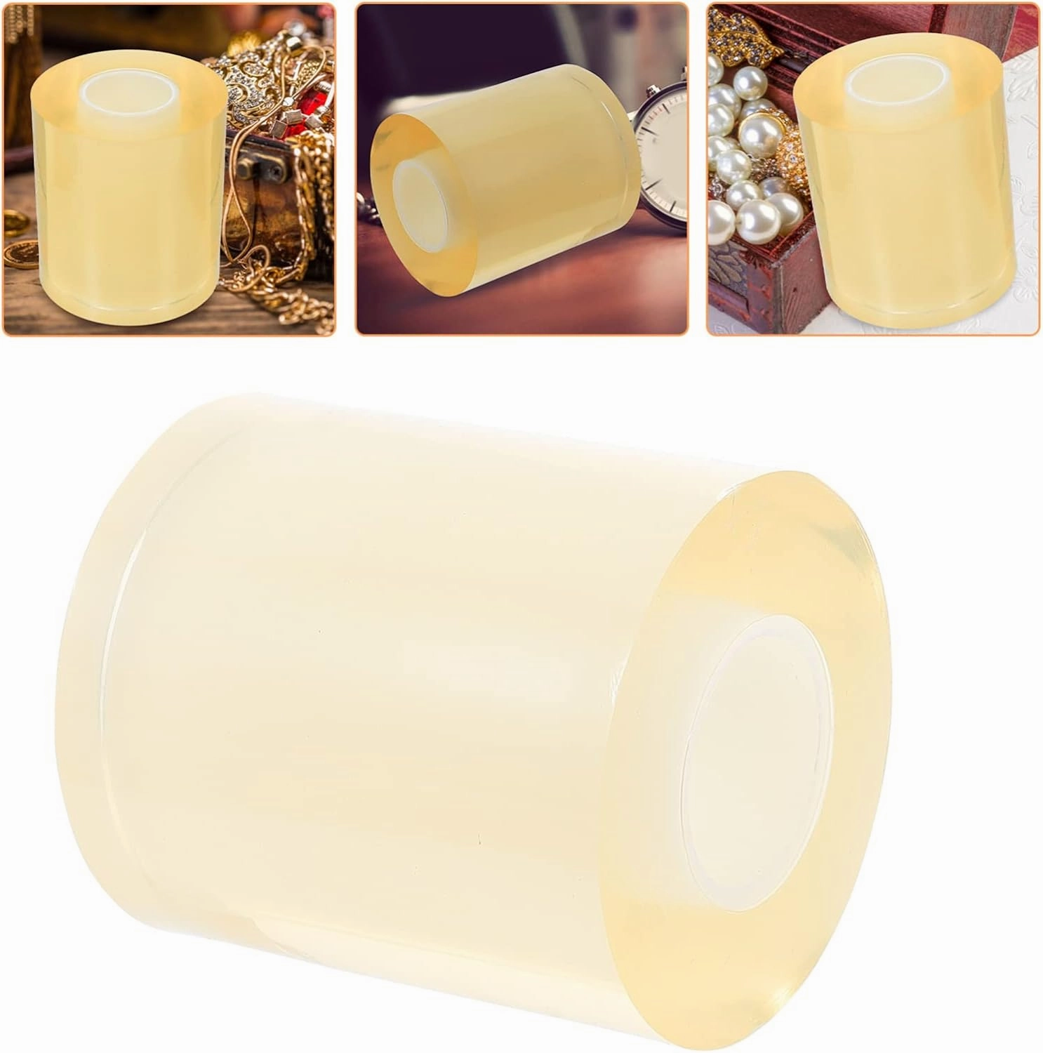 Watch Electrostatic Screen Tape for Watch Yellow Tint Film Clear Duct Tape Watch Film Tape Jewelry Guard