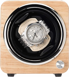 Watch Winders Wooden Single Watch Winding Box Automatic Mechanical Watch Shaker Dual-Power Rotating Watch Device Storage