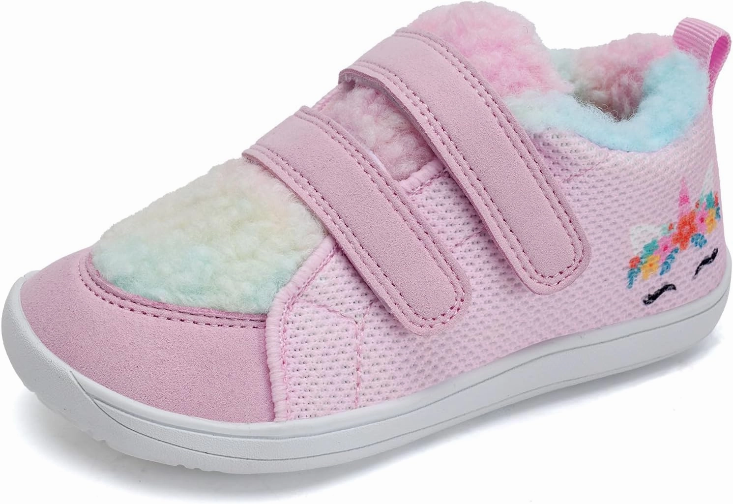 WateLves Toddler Little Kids Wide Barefoot Shoes Warm Winter House Shoes Baby Girls Boys Zero Drop Minimalist Plush Warm Sneakers for Indoor Outdoor
