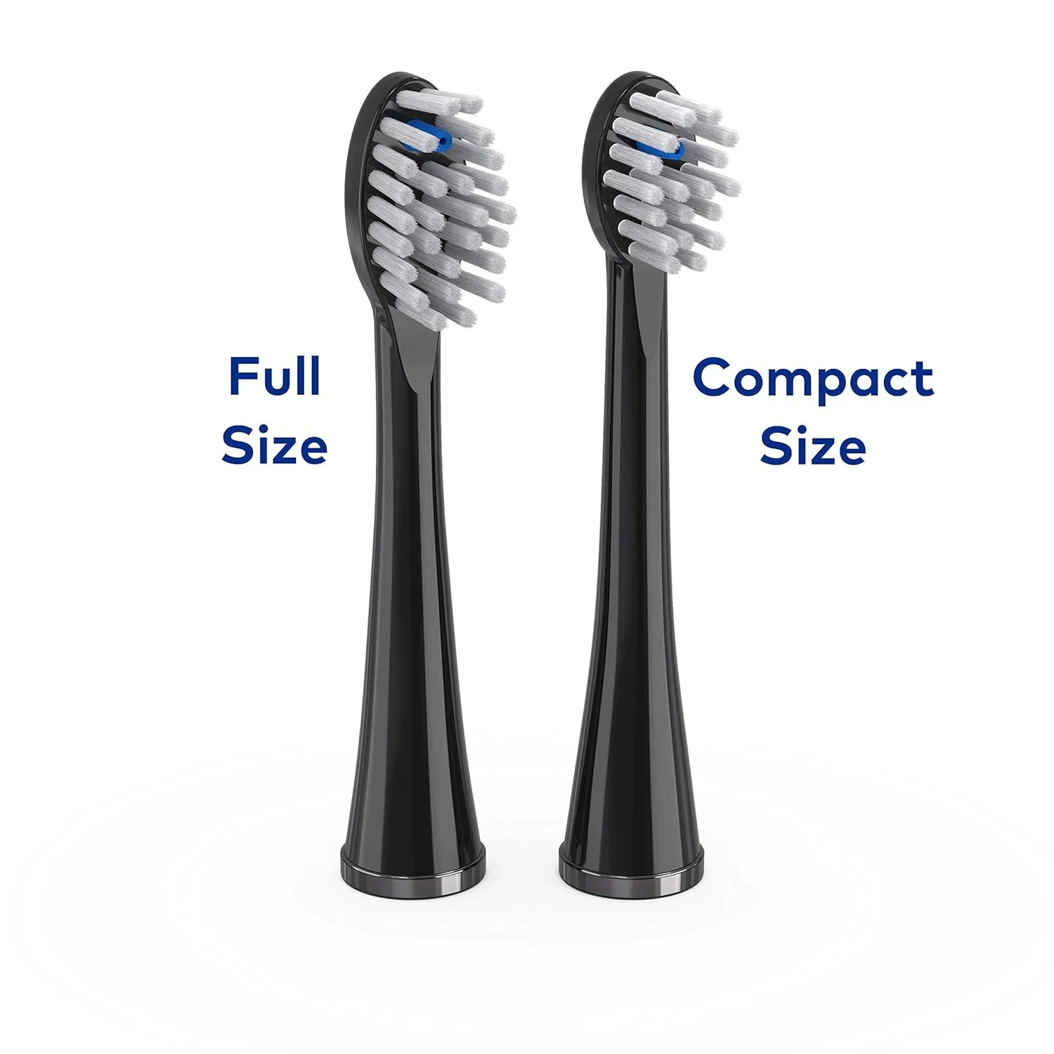Waterpik Genuine Full Size Replacement Brush Heads With Covers for Sonic-Fusion Flossing Toothbrush SFFB-2EB, 2 Count Black