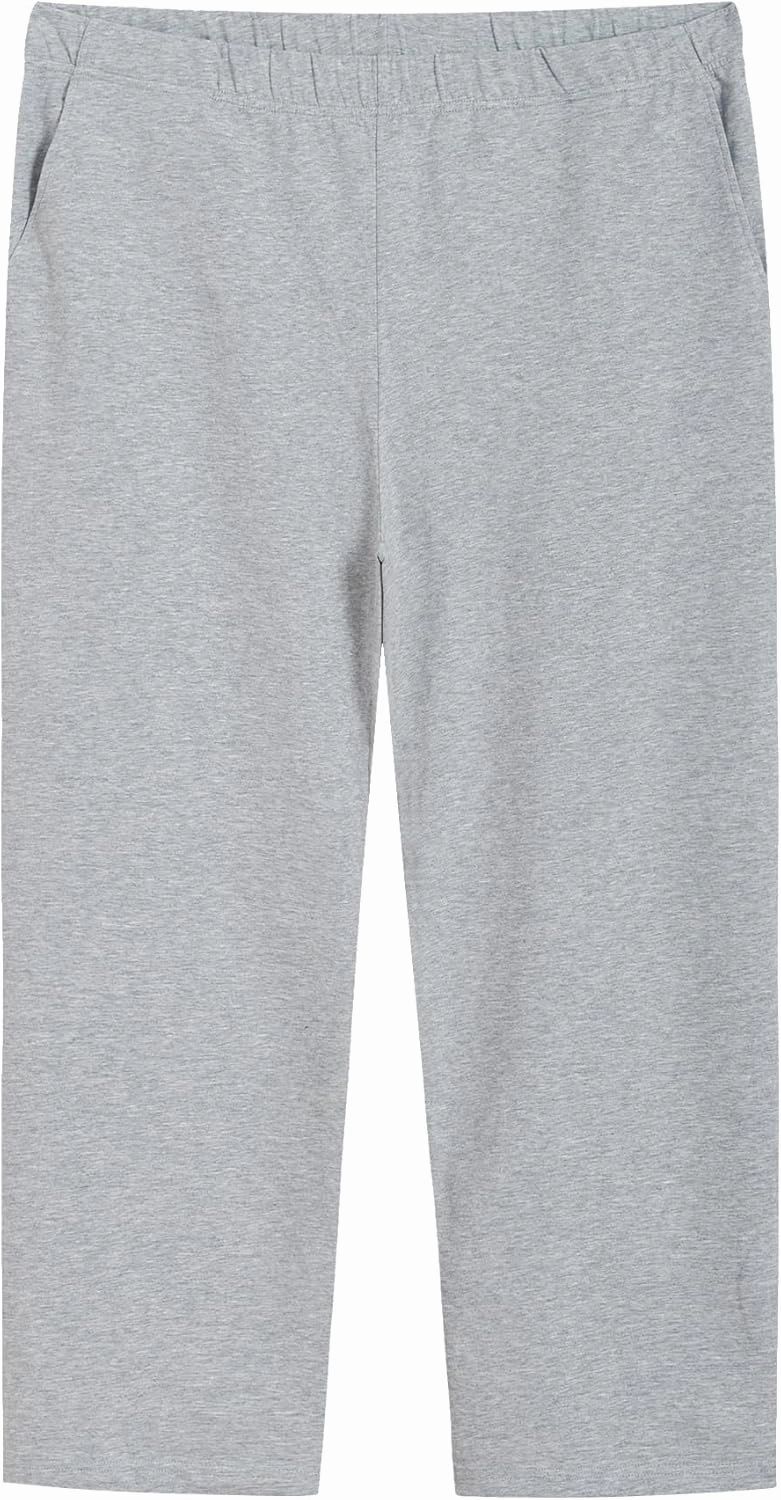 Weintee Women's Plus Size Petite Cotton Pull On Pants with Pockets