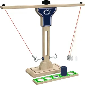 Wild Sports NCAA Wooden Ring Swing Battle - Head-to-Head Ring Toss Hook & Ring Game for College Football Fans