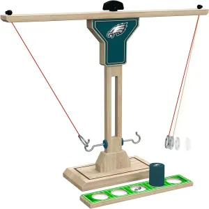 Wild Sports NFL Wooden Ring Swing Battle - Head-to-Head Ring Toss Hook & Ring Game for NFL Fans