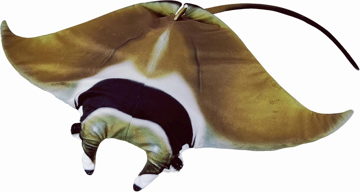 Wild Republic Living Ocean, Devil Ray, Stuffed Animal, 20 inches, Gift for Kids, Plush Toy, Fill is Spun Recycled Water Bottles
