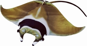 Wild Republic Living Ocean, Devil Ray, Stuffed Animal, 20 inches, Gift for Kids, Plush Toy, Fill is Spun Recycled Water Bottles