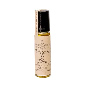 Wisteria & Lilac - Natural Fragrance Oil Perfume with Essential Oils by Lathered Artisan - Alcohol-Free Plant Based Oil Perfume, Nourishing, and Uniquely Handcrafted (Wisteria & Lilac, Roller Bottle)