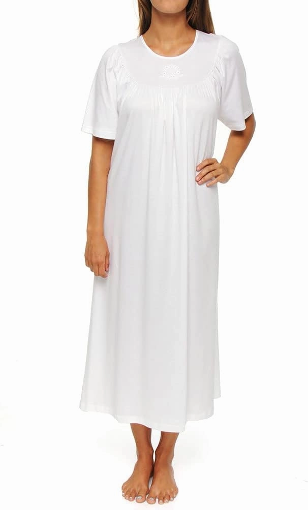 Women's 33400 Soft Cotton Short Sleeve Night Shirt Gown