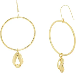 Women's Sculptural Charm Hoop Earrings
