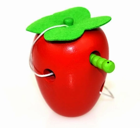 Wooden Lacing Apple