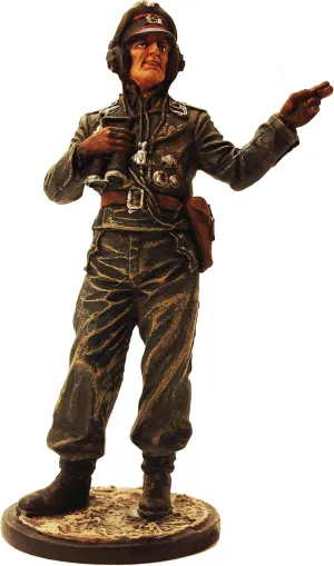 WWII Officer of tank units Wehrmacht (Germany) 1941-45 Hand Painted premium quality Tin Metal 54mm Action Figures Toy Soldiers Size 1/32 Scale Home Décor Accents Collectible Figurines WWII-43