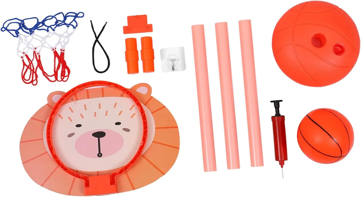 Yardwe 1 Set Basketball Set Fun Game for Indoor Easy to Assemble with Smooth Bezels Present for Basketball Throwing Hoop with Adorable Design
