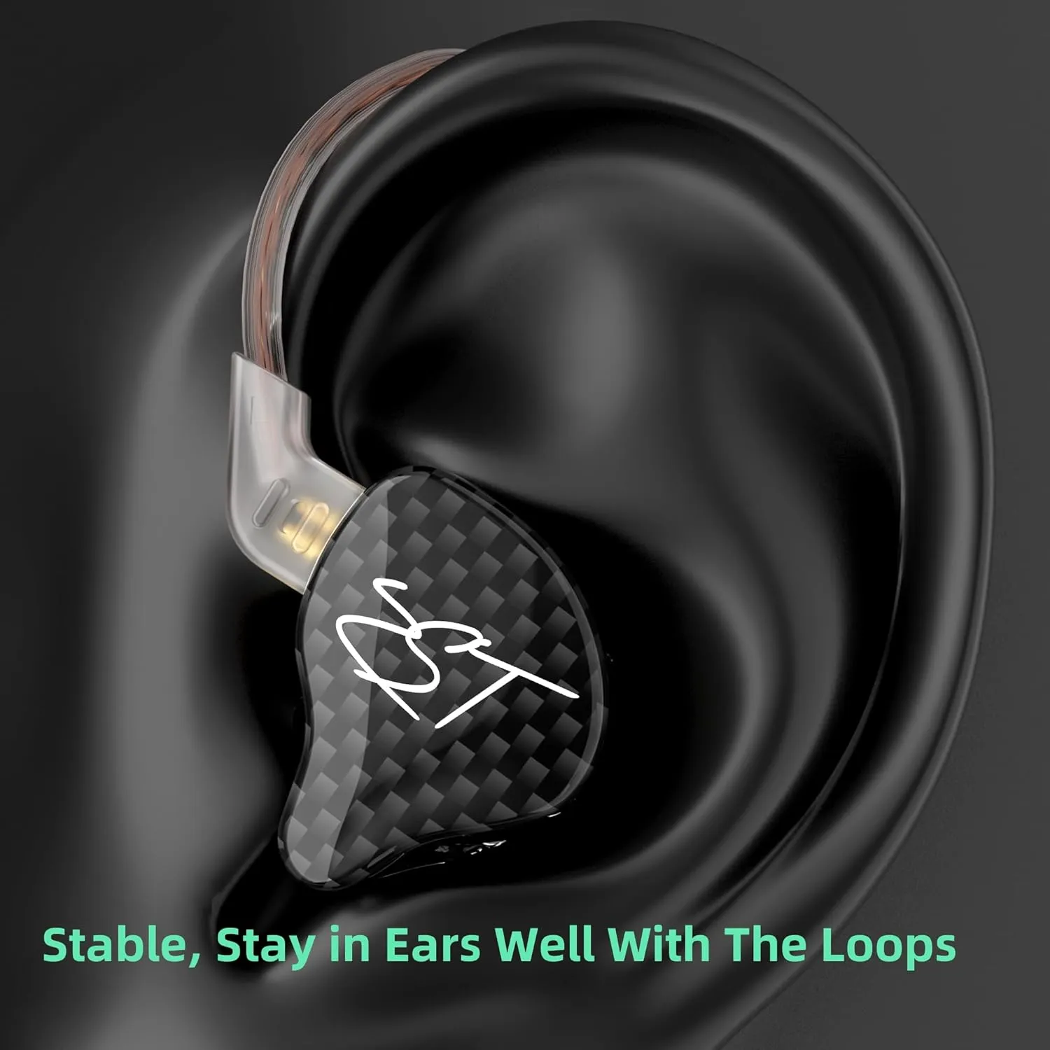 YINYOO KZ ZST Hybrid Banlance Armature with Dynamic in-Ear Earphone 1BA 1DD HiFi Headset in Ear Monitors Headphones Wired Earbuds Gaming Earbuds (ZST mic)