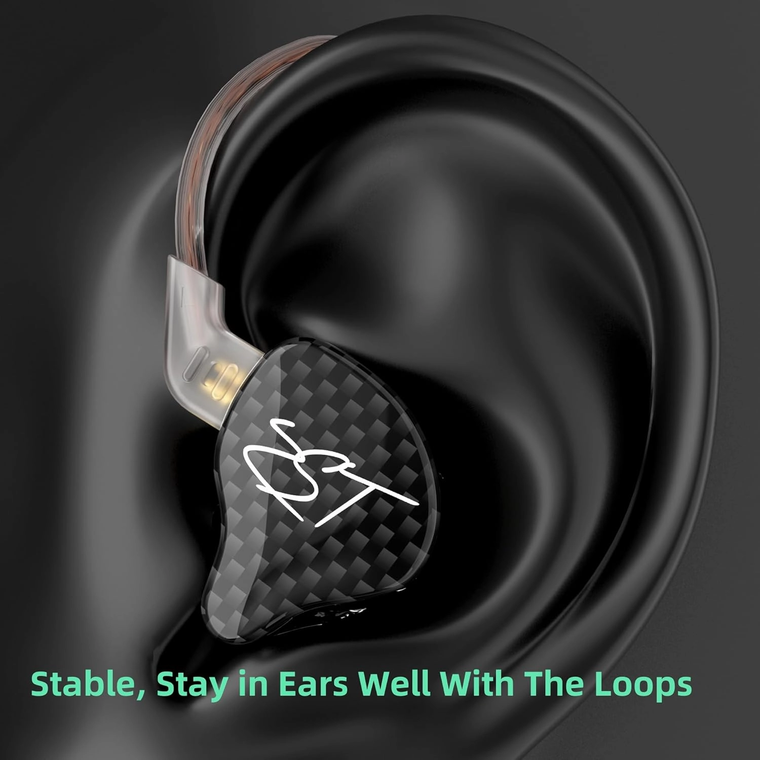 YINYOO Easy KZ ZST Hybrid Banlance Armature with Dynamic in-Ear Earphone 1BA 1DD HiFi Headset Wired Earbuds IEM Headphones Gaming Earbuds (ZST no mic)