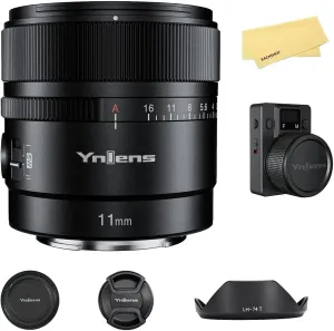 YONGNUO YN11MM F1.8S Lens w/Remote Controller for Sony 11mm F1.8 Large Aperture Fixed Prime Lens Auto Focus APS-C Frame Ultra Wide Angle Lens for Sony E Mount Mirrorless Cameras
