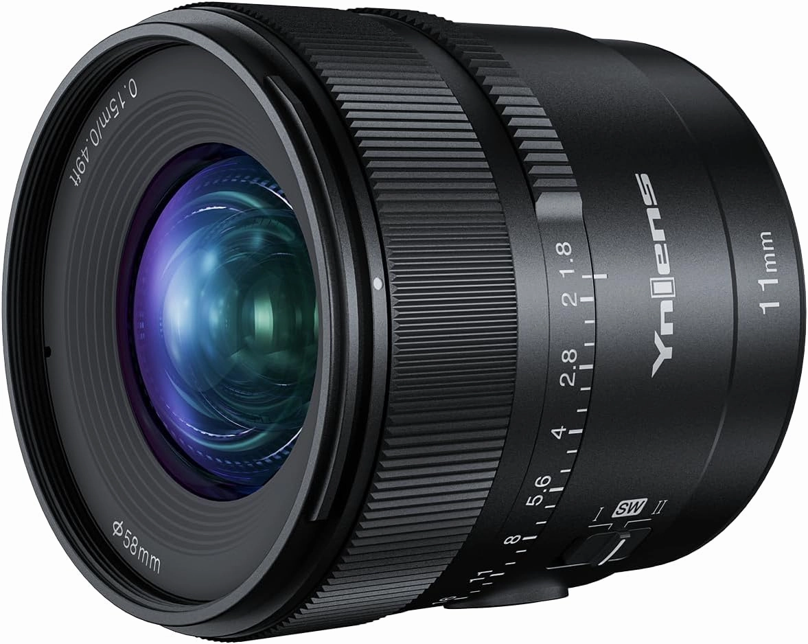 YONGNUO YN11MM F1.8S DA DSM WL Wide Angle Fixed Prime Lens for Sony, Auto Focus Large Aperture APS-C Frame Lens for Sony E Mount Mirrorless Cameras