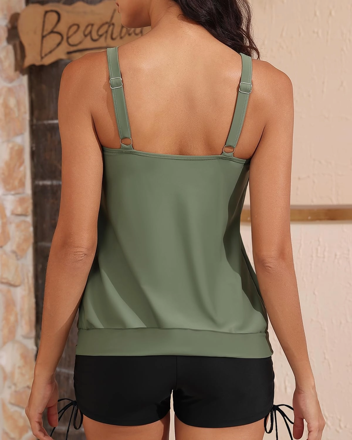 Yonique Blouson Tankini Swimsuits for Women 2 Piece Bathing Suits Tops with Boyshorts Modest Loose Fit Swimwear