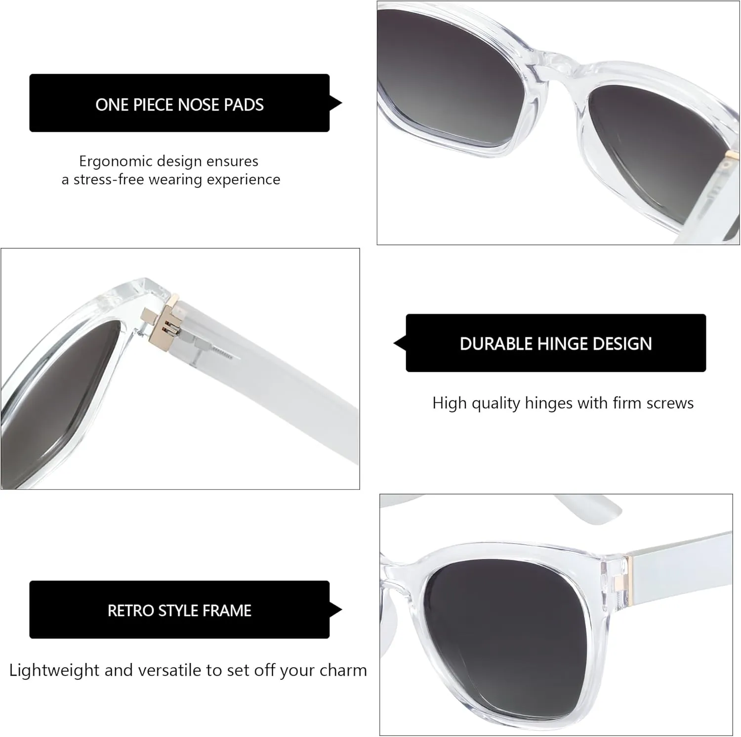 ZENOTTIC Cateye Polarized Sunglasses for Women - Oversized Sun Glasses UV400 Protection Retro Shades Designer Style